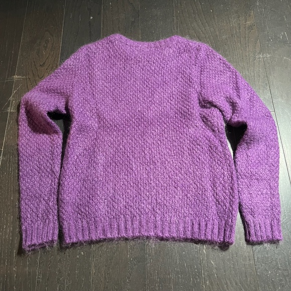 & Other Stories Purple Mohair Wool Blend Knit Crewneck Sweater Cozy SMALL - Picture 7 of 7